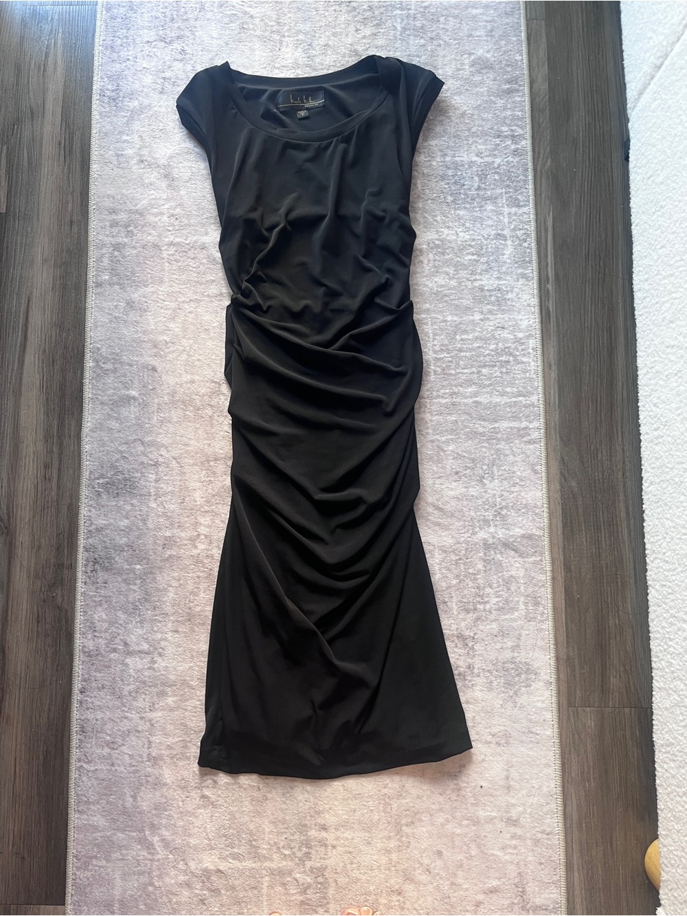 Nicole Miller Black Ruched Cutout Bodycon Dress - Women